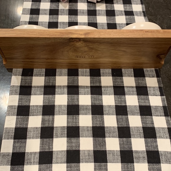 Rae Dunn "Taste, Eat, Dip" Ceramic Wood Serving Bowls Dish Tray Set - Picture 8 of 10